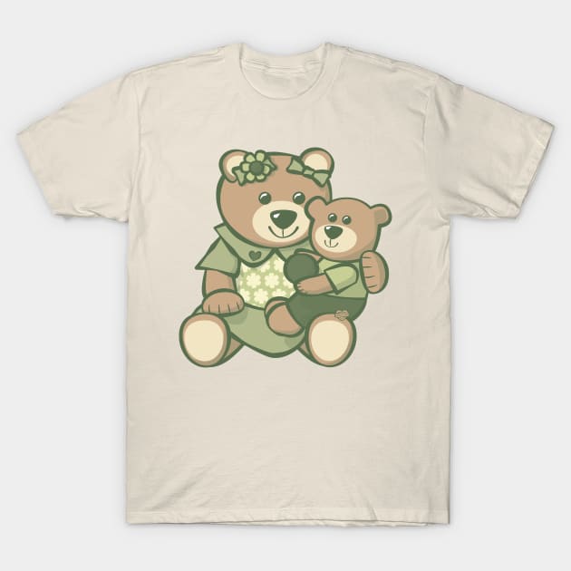 Teddy Bear Mom Baby T-Shirt by Sue Cervenka